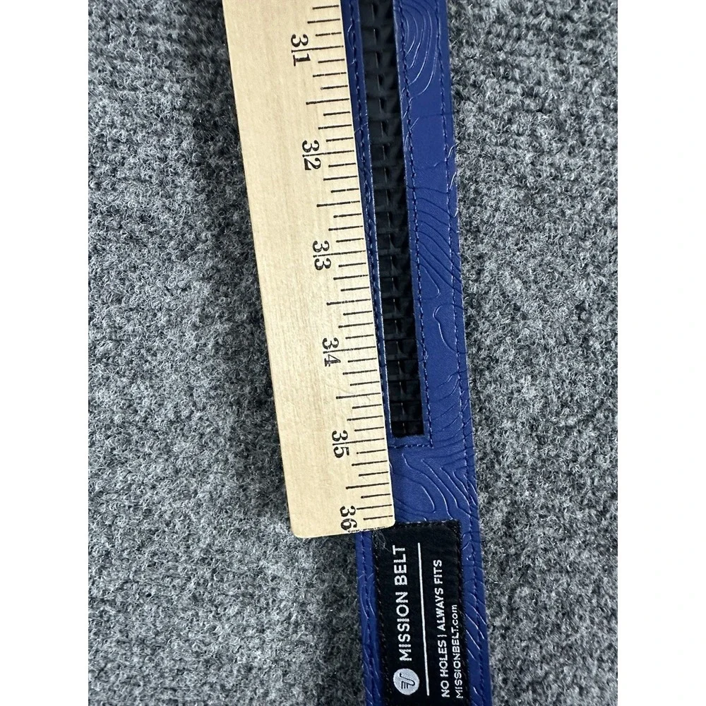 Mission Belt Men's Nylon Ratchet Belt Nylon Collection Blue Fits Up To 35